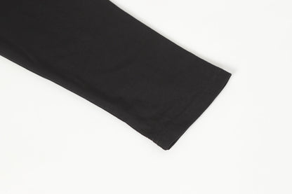 Chrome Hearts Logo Flag Long Sleeve Tee - Black White Gothic Street T-Shirt K2126