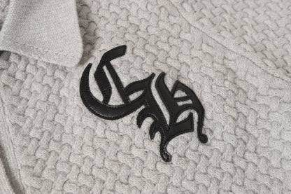 Chrome Hearts Gothic Cross Knit Cardigan - Black Grey Streetwear Jacket 904