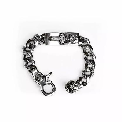 Chrome Hearts DAGGER ID FANCY LINK CLIP BRACELET -6